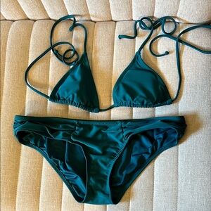 Volcom Teal Bikini Set size S